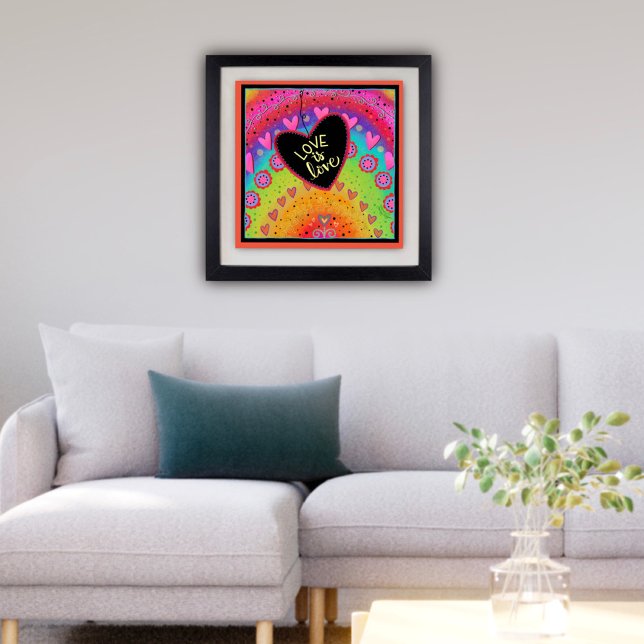 Amor é Ama Arco-Íris Inspirividade Poster (Criador carregado)