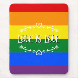 Amor é Amor Rainbow LGBTQ Orgulho Mousepad