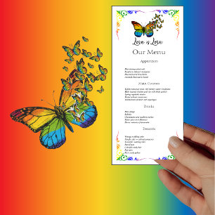 Amor é Amor Tema Arco-Íris Janto Casamento Menu