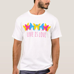 Amor é Borboleta Pansexual Camisa