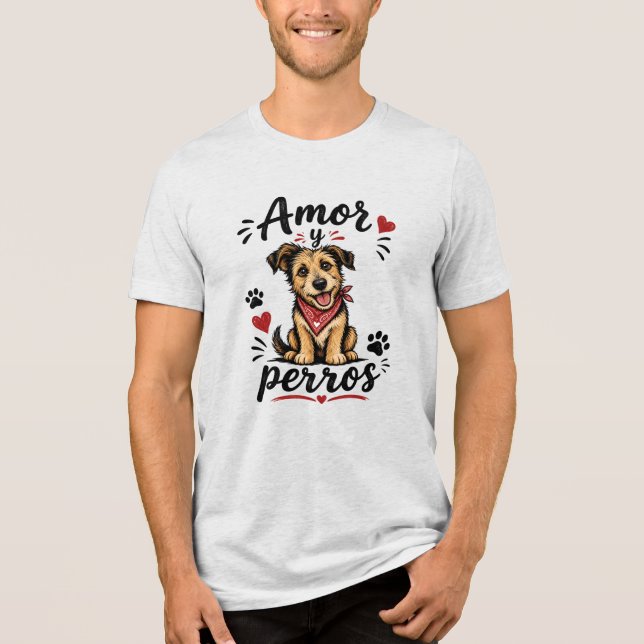 Amor e Cães Design Divertido para Amantes de Cães (Frente)