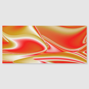Amor e Cartão Magnético 3D Abstrato Dourado
