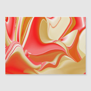 Amor e Cartão Magnético 3D Abstrato Dourado