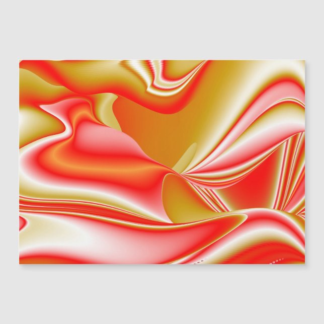 Amor e Cartão Magnético 3D Abstrato Dourado (Frente)
