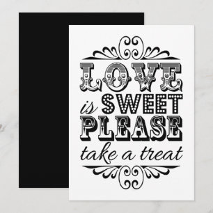 Amor é doce - Sinal de Casamento Negro e Branco