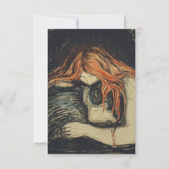 Amor e Dor (O Vampiro) (por Edvard Munch) (Frente)