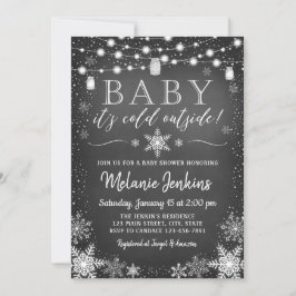 Amor É frio fora do Chá de fraldas Convite