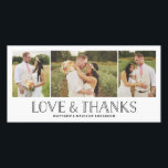 Amor e Obrigados Boho | Casamento Obrigado Cartão<br><div class="desc">Fotografias fornecidas por cortesia de ©Blush Fotografia</div>