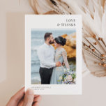 AMOR E OBRIGADOS | cartões de agradecimentos de ca<br><div class="desc">Um design moderno com uma foto. Você pode carregar sua própria imagem e editar. O texto e as cores podem ser personalizados.</div>