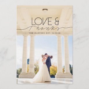 Amor e Obrigados Foto de agradecimento formal e