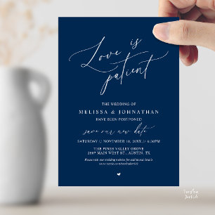 “Amor é Paciente” Anúncio de Adiamento de Casament