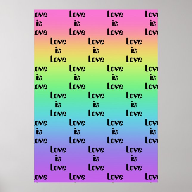 Amor é Poster Arco-Íris (Frente)