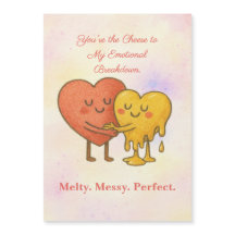 Amor e Risos Cheesy - Cartão Magnético Engraçado