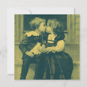 Amor e Romance Vintage, Convite de Beijo de Crianç