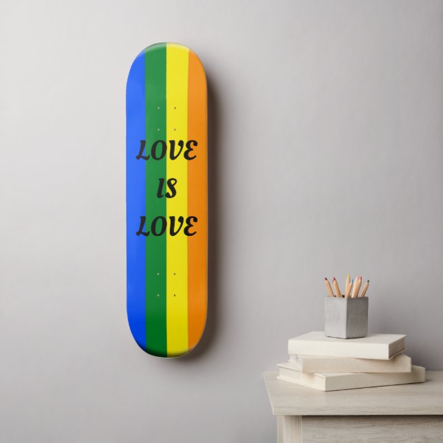 AMOR É skate lgpt LOVE (Arte de parede)