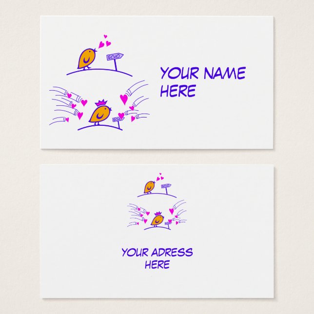 AMOR ECHO - Pássaros Cômicos Tweetlercools 3 (Frente & Verso)