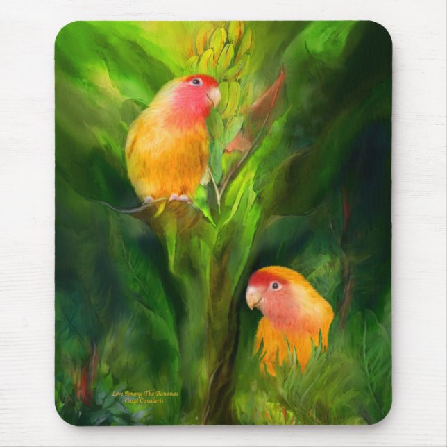 Amor entre as bananas Mousepad (Frente)