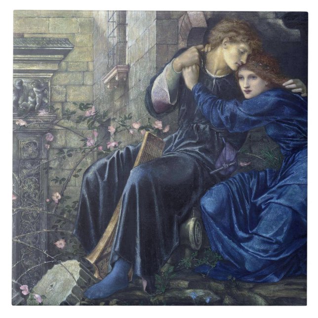 Amor entre as ruínas (por Edward Burne-Jones) (Frente)