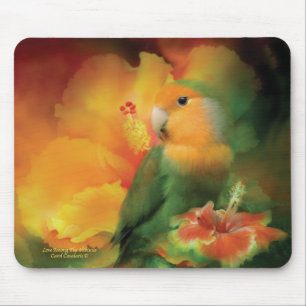 Amor entre o hibiscus Mousepad