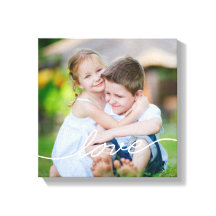 AMOR Escrevendo Canvas de Fotografias Personalizad
