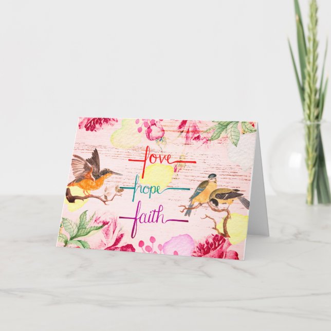 Amor, Esperança, Cartões de Fé (Frente)