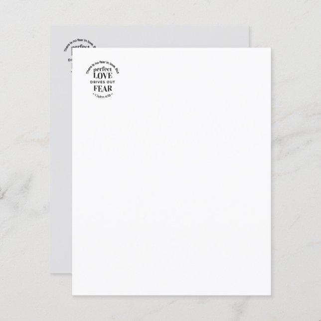 Amor Eterno - 1 Arte de Citação das Escrituras Joh (Frente/Verso)