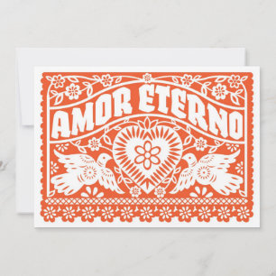 Amor Eterno Papel Picado Banner Convite