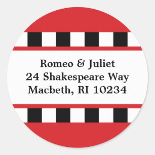 Amor! Etiqueta de Endereço - Vermelho