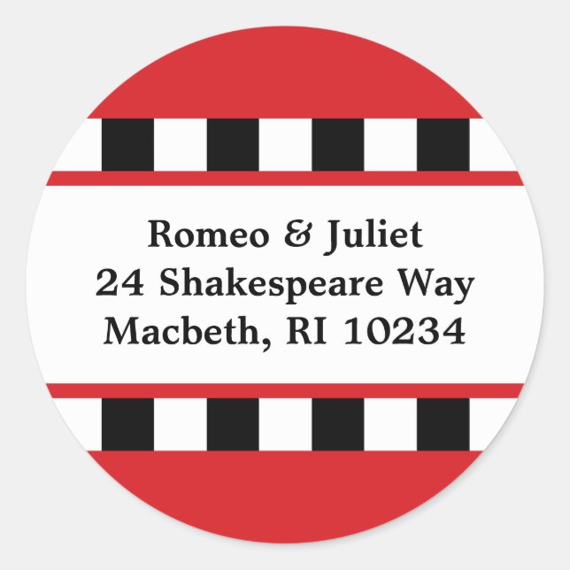 Amor! Etiqueta de Endereço - Vermelho (Frente)