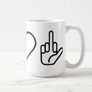 Amor F da paz fora das canecas