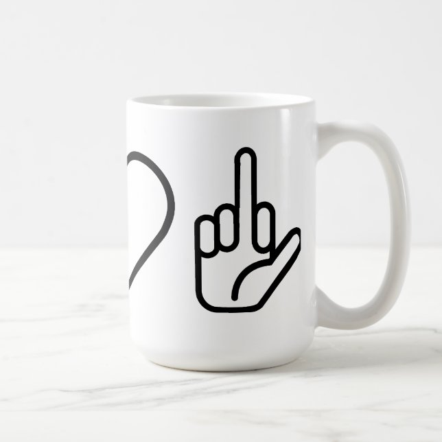 Amor F da paz fora das canecas (Direita)