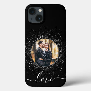 AMOR Foto Personalizada Preta