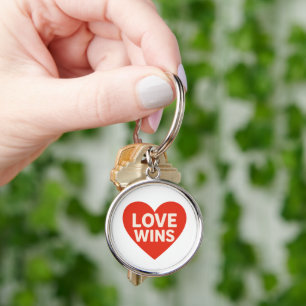 Amor ganha Design do coração Chaveiro