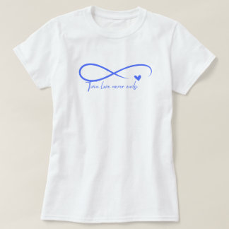 Amor gêmeo nunca acaba com camisa de estilo femini