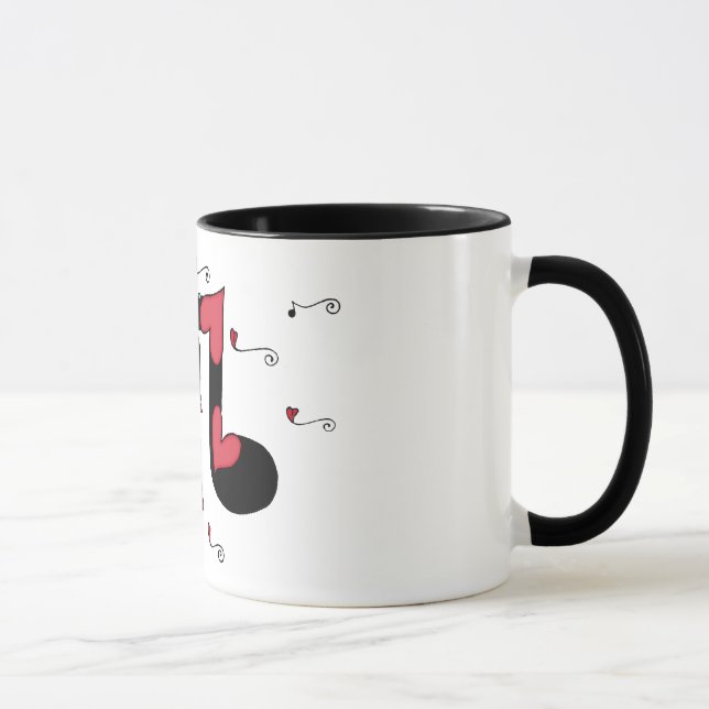 Amor Hangin com caneca da música (Direita)