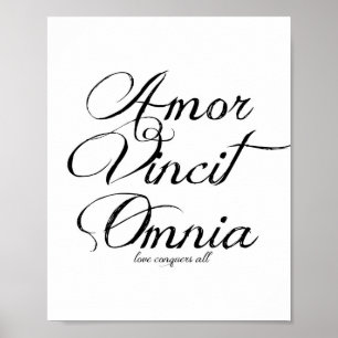 "Amor impressão de 8x10 de Vincit Omnia"