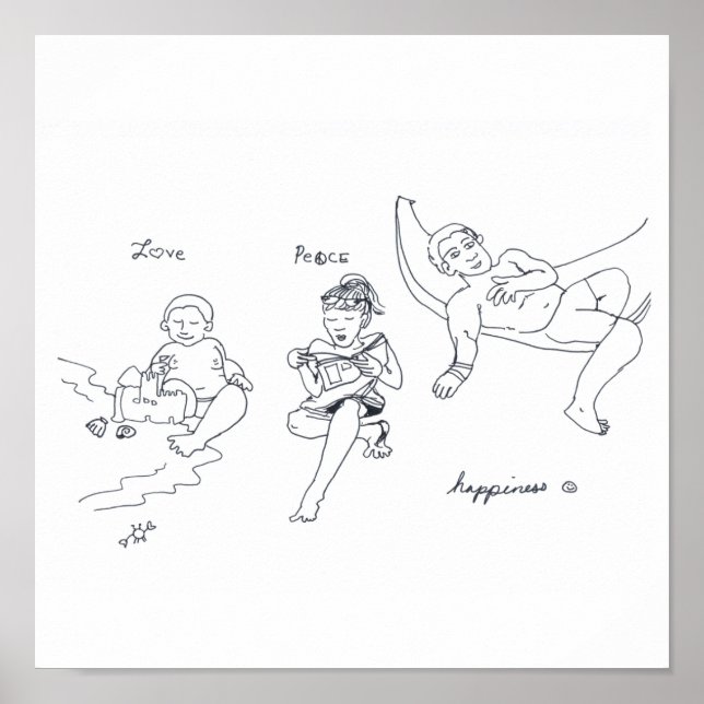 AMOR impressão DE FELICIDADE DA PAZ (Frente)