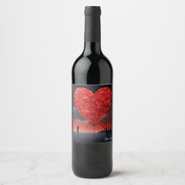 Amor infinito: rótulo de vinho Namorados