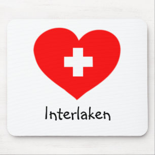 Amor Interlaken - mousepad suíço do coração