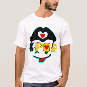 ♪♥Amor K-Pop Estiloso Camiseta Básica Masculina Mu