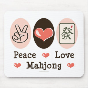 Amor Mahjong Mousepad da paz