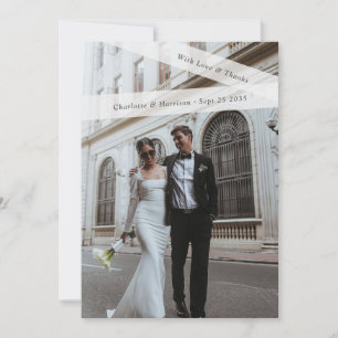Amor Moderno e Agradecimento Fita de Papel Foto Ca