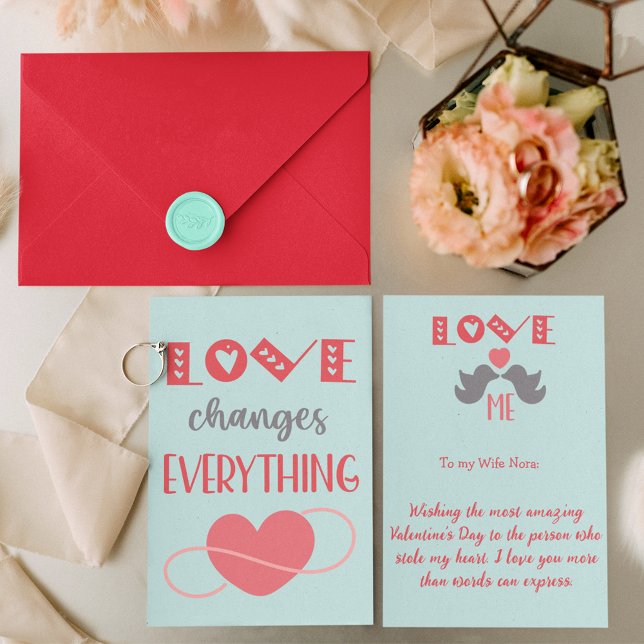 Amor Muda Tudo | Cartão de Dia de os namorados (Love Changes Everything | Valentine's Day card)
