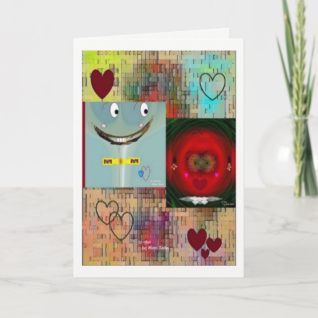 "Amor na primeira vista" 5 x cartão 7 vazio (Frente)