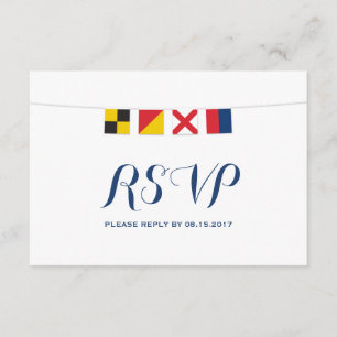 AMOR nas bandeiras náuticas coloridas RSVP