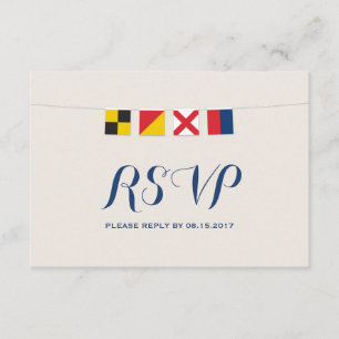 AMOR nas bandeiras náuticas coloridas RSVP