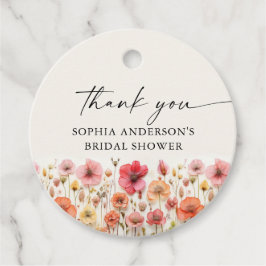 Amor nas Etiquetas de Favor do Bloom Round Chá de