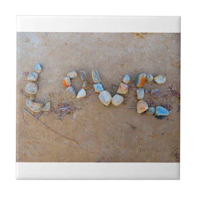 Amor no azulejo do verão da praia (Frente)