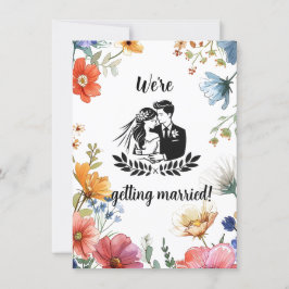 Amor no Bloom Wildflower Weding Convite