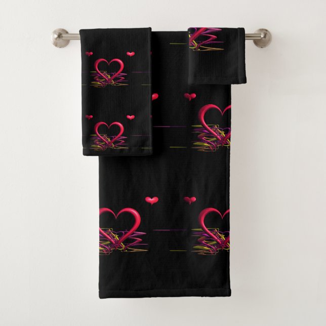 Amor no Conjunto de Toalhas do Banho Escuro (Insitu)